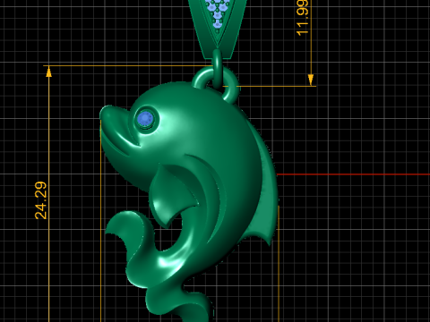 DolphinPendant 3D PRINTABLE MODEL 3D Принт Модель