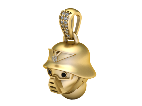 WarriorPendant 3 printable model 3D Print Model