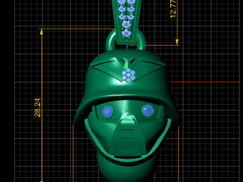 WarriorPendant 3 printable model 3D Print Model