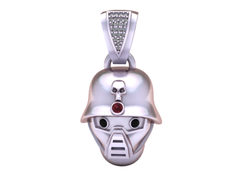 SkullWarriorPendant 3d printable model 3D Print Model