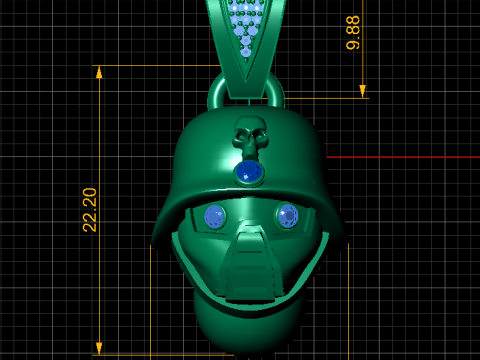 SkullWarriorPendant 3d printable model 3D Print Model
