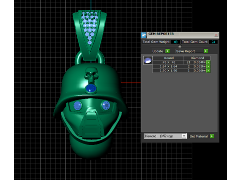 SkullWarriorPendant 3d printable model 3D Print Model