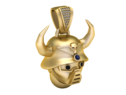 VikingHelmetPendant 3d printable model Modelo de impresión 3D