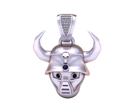 VikingHelmetPendant 3d printable model 3D Baskı Modeli