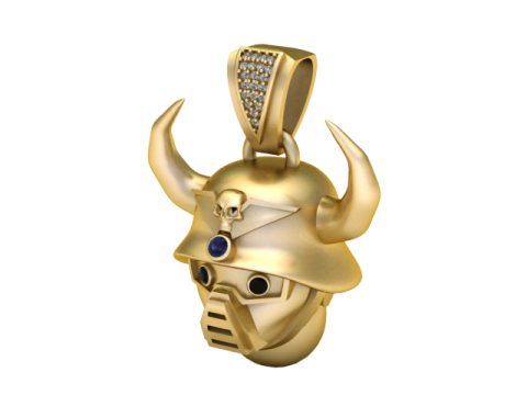 VikingHelmetPendant 3d printable model 3D Baskı Modeli