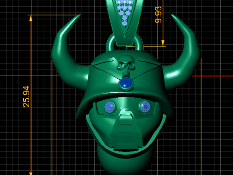 VikingHelmetPendant 3d printable model 3D Print Model