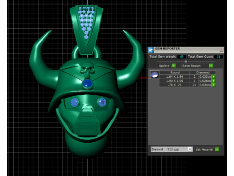VikingHelmetPendant 3d printable model 3D Print Model