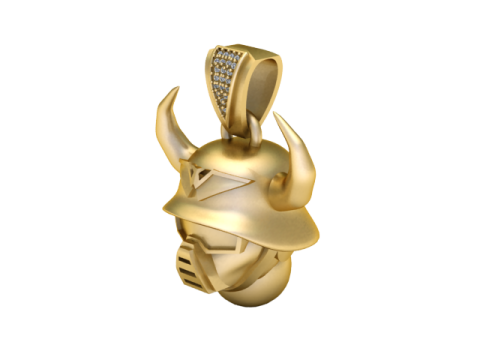 Stainless Steel Spartan Warrior Helmet Pendant NUCELCES 3D Принт Модель