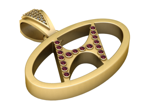 Gold pendant 3d printable model 3D Print Model