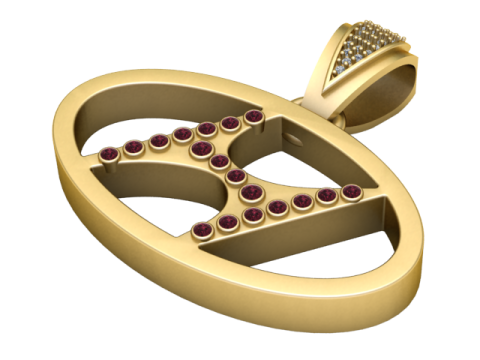 Gold pendant 3d printable model 3D Baskı Modeli