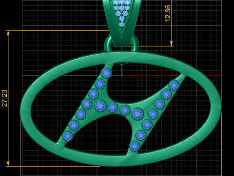 Gold pendant 3d printable model 3D Baskı Modeli