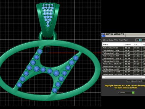 Gold pendant 3d printable model 3D Baskı Modeli