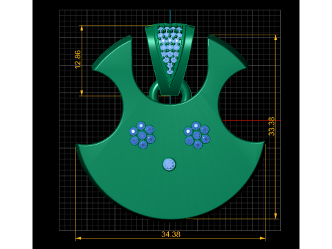 Divine Trident Pendant Modelo de impresión 3D