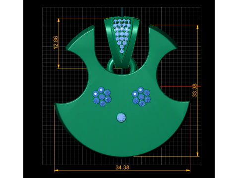 Divine Trident Pendant 3D Print Model