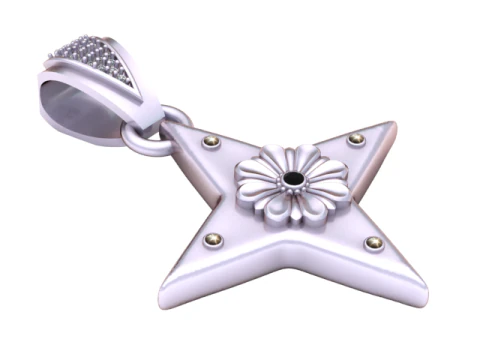 Stellar Bloom Pendant 3D Print Model