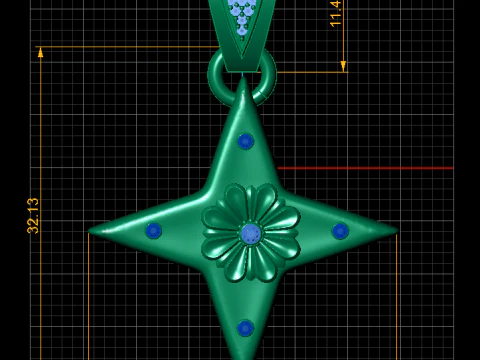 Stellar Bloom Pendant 3D Print Model