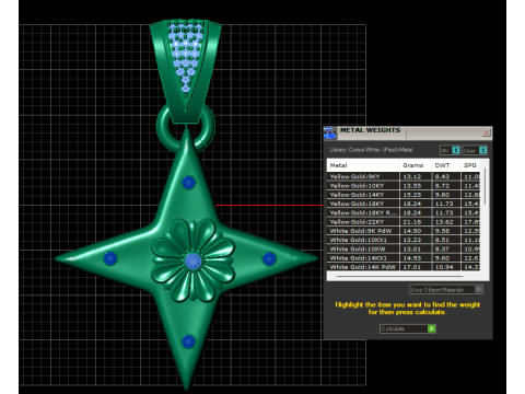 Stellar Bloom Pendant Model Cetak 3D