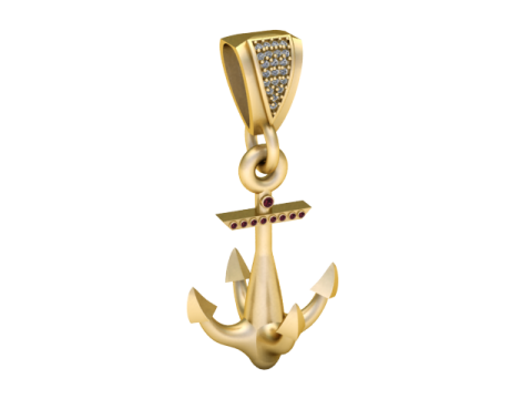 Admirals Anchor Pendant 3D Print Model