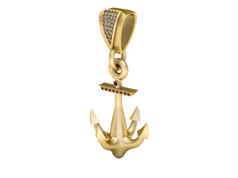 Admirals Anchor Pendant 3D Print Model