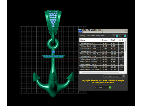 Admirals Anchor Pendant 3D 打印模型