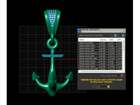 Admirals Anchor Pendant 3D Print Model