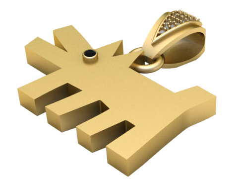 Кулон собака 3D Принт Модель