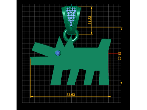 Кулон собака 3D Принт Модель