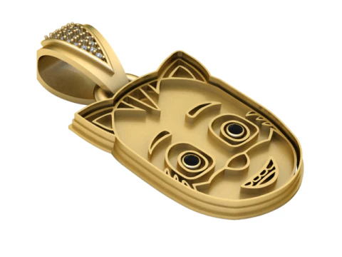 Cartoon cat pendant 3D Print Model