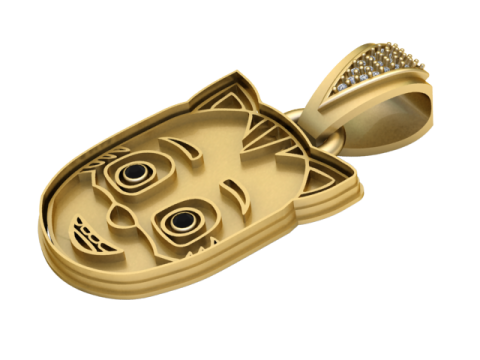 Cartoon cat pendant 3D Принт Модель