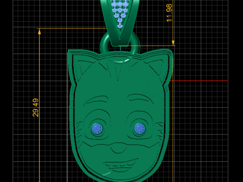Cartoon cat pendant 3D Принт Модель
