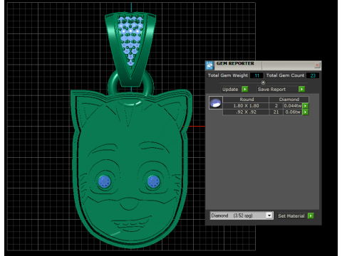 Cartoon cat pendant 3D Принт Модель
