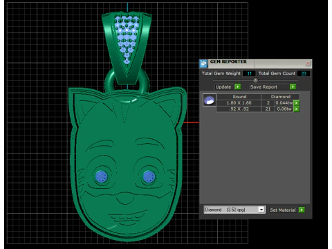 Cartoon cat pendant 3D Print Model