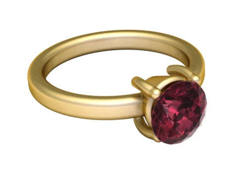 Ruby solitaire ring 3D Print Model