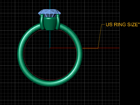 Ruby solitaire ring 3Dプリントモデル