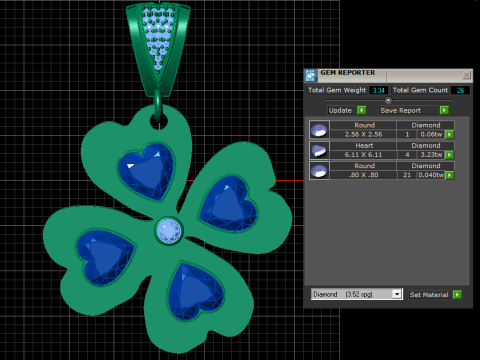 Clover pendant 3D 프린트 모델