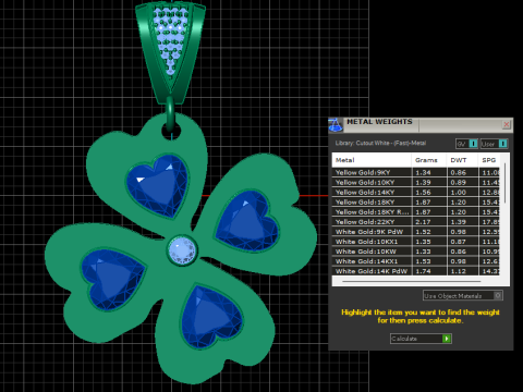 Clover pendant 3D 프린트 모델