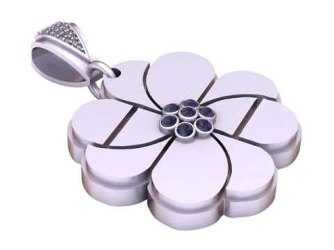 Flower pendant 3D Print Model