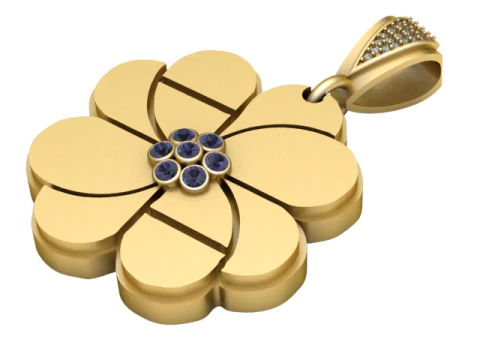 Flower pendant 3D Print Model