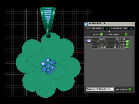 Flower pendant 3D Print Model