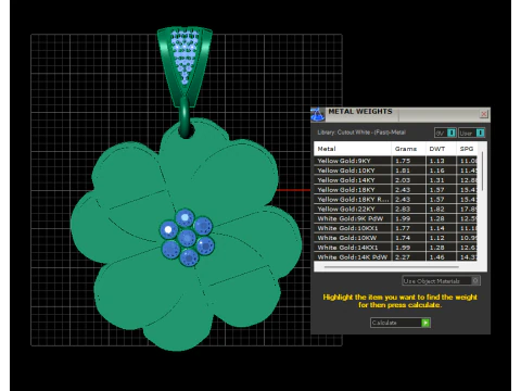 Flower pendant 3D Print Model