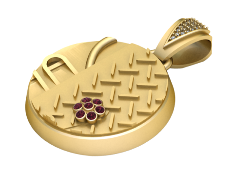 Gold design pendant Model do druku 3D