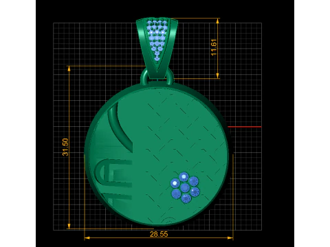 Gold design pendant 3D Print Model