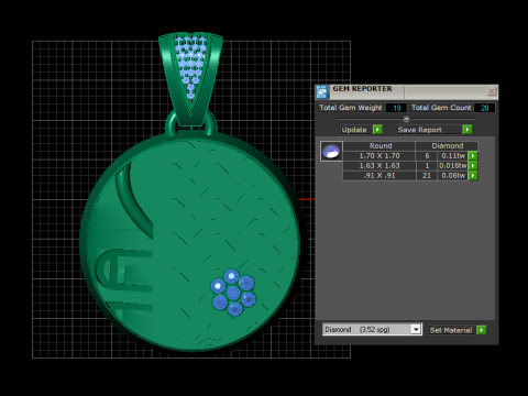Gold design pendant Model do druku 3D