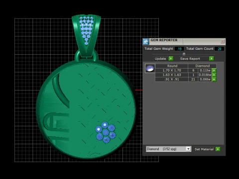 Gold design pendant 3D Print Model