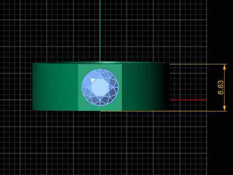 Modern gold ring 3D Baskı Modeli