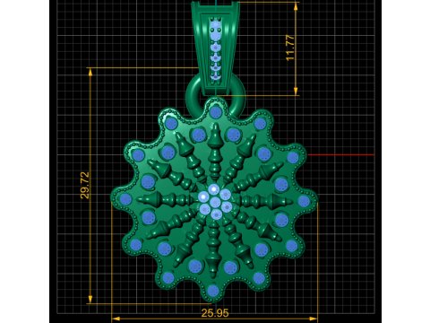 Heritage gold pendant Modelo de Impressão 3D