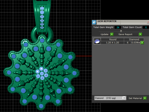 Heritage gold pendant Modelo de Impressão 3D