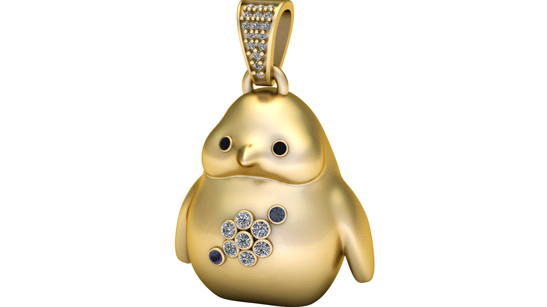 Penguin pendant 3D Print Model .c4d .max .obj .3ds .fbx .stl .blend 