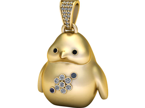 Pingente pinguim Modelo de Impressão 3D