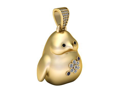Penguin pendant Modèles 3D en vedette